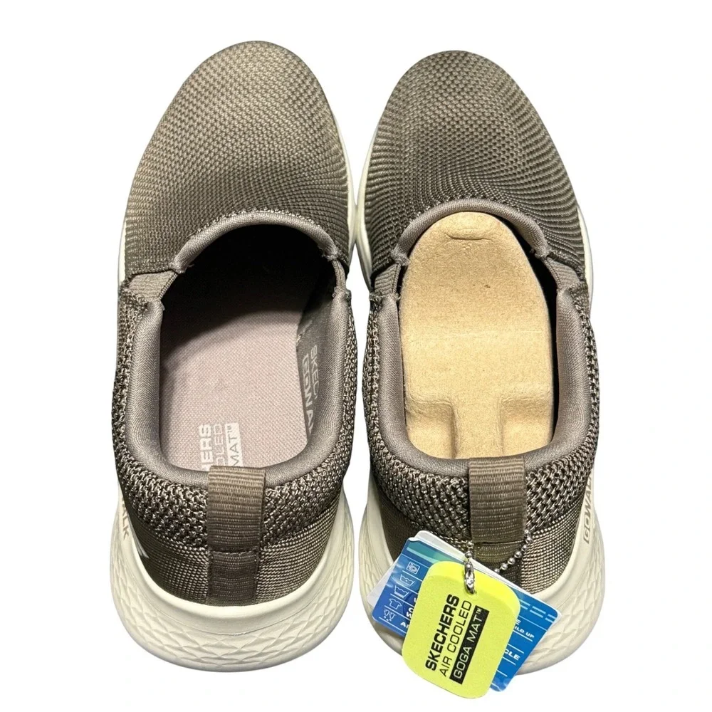 Skechers Slip‑On Comfort Sneakers Travel Sketchers Shoes Khaki Mens 7.5 Womens 9